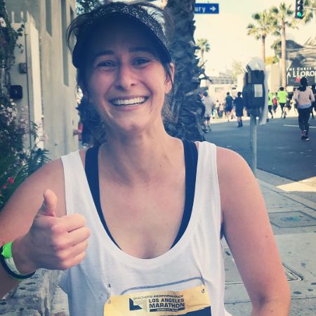 Breanna Wing after the marathon race.